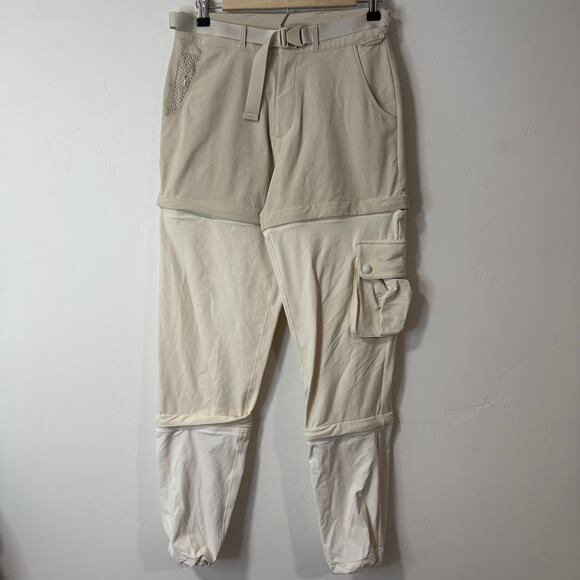 Outdoor Voices Women's RecTrek Pants Shorts Cargo Zip Off Convertible Cream XS - Picture 2 of 10